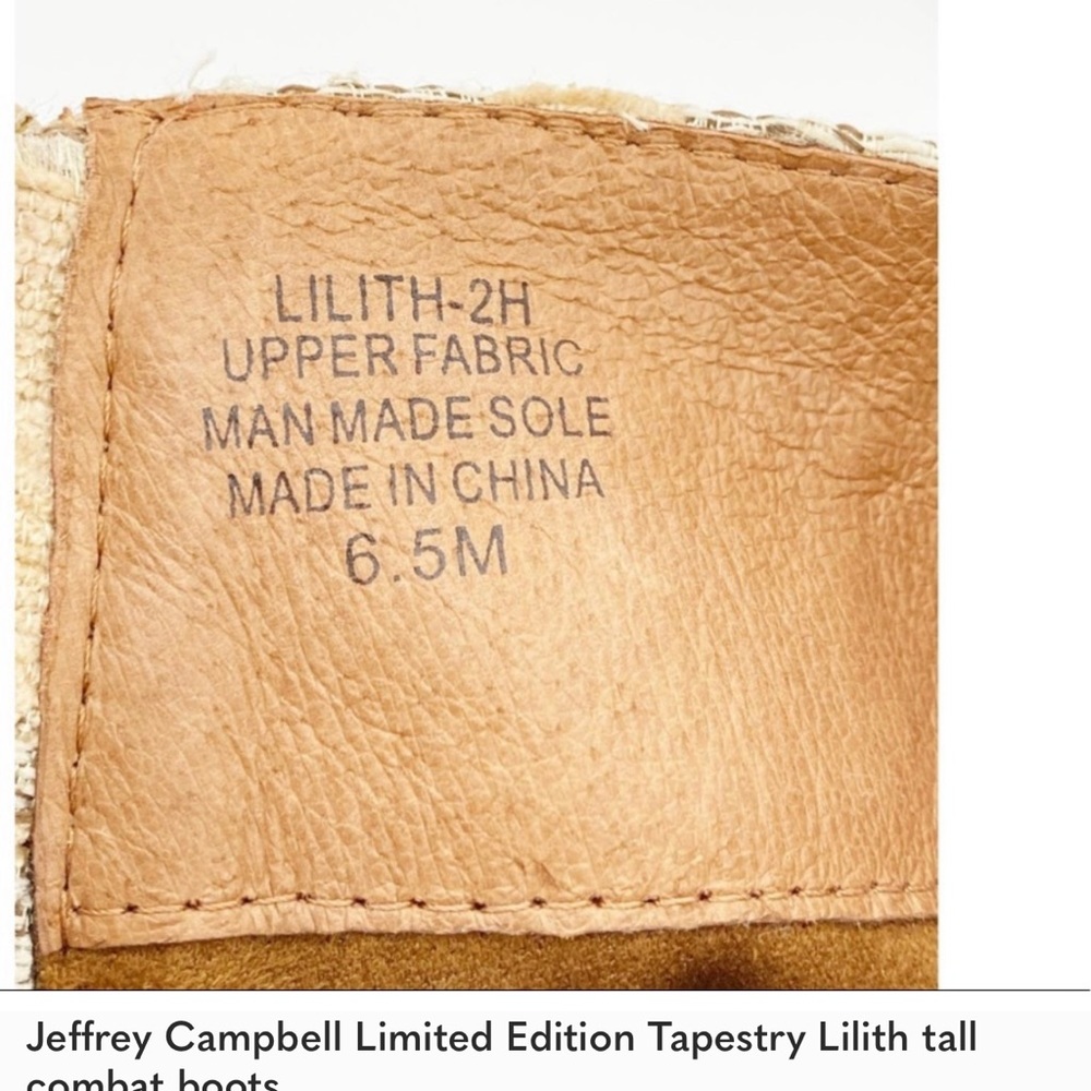 Jeffrey Campbell size 6.5 limited edition lilliath fair tapestry punk Boots - Picture 7 of 7